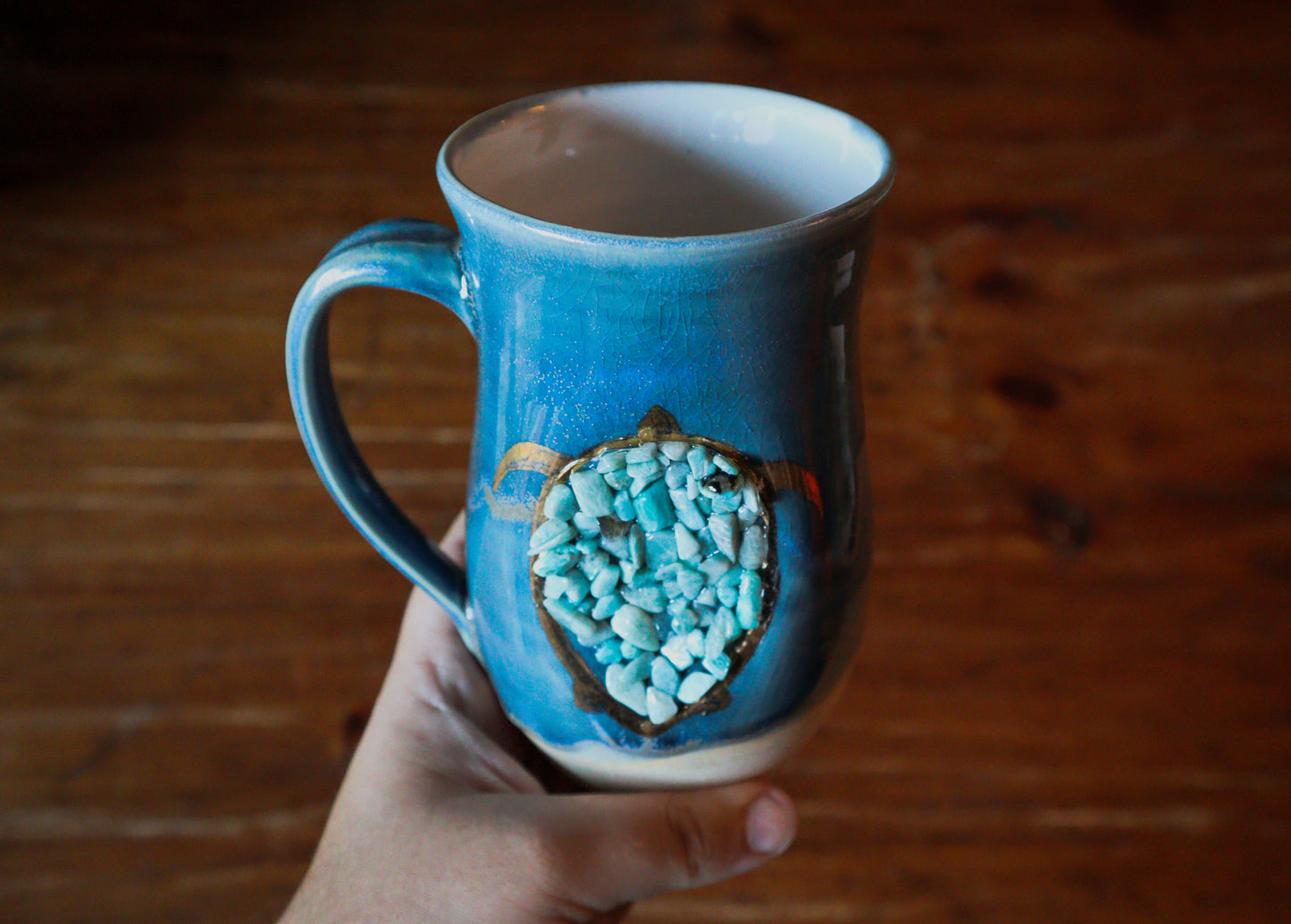 Amazonite Turtle Crystal Mug CM-8